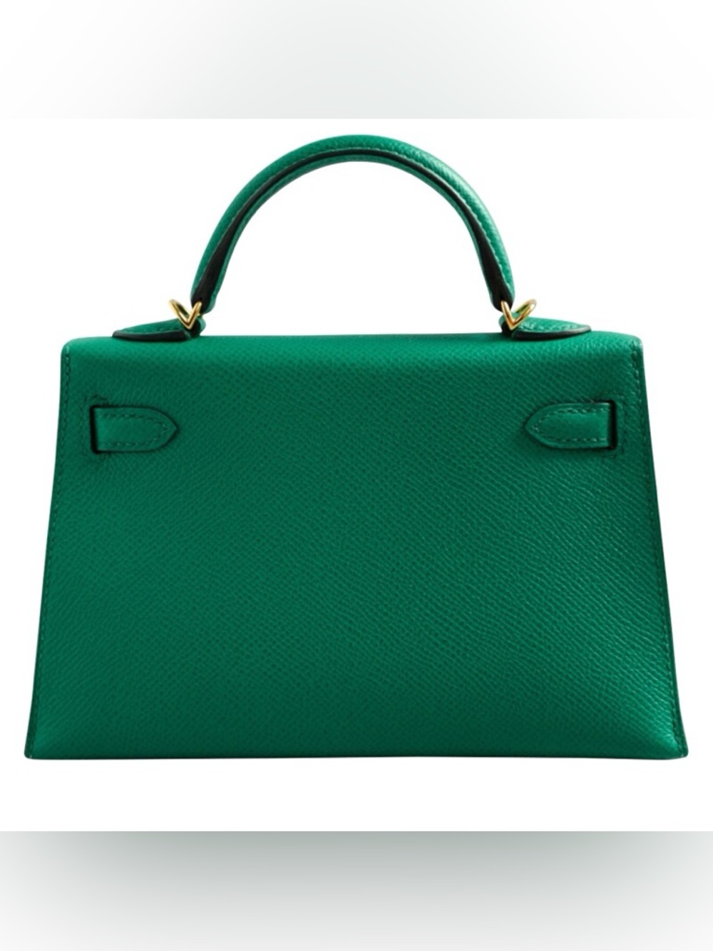 Mini Kelly in Emerald Green with Gold Hardware - Picture 3 of 8